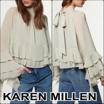 特価/完売前に【KAREN MILLEN】ティアードヘムジョーゼットshirt