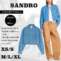 ＊人気＊ SANDRO 　デニムクロップドシャツ