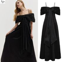 【AJE】フロントリボンブラックマキシドレスScarlett Gown