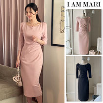 【I AM MARI】Laibis Drape Shirred H-Line One Piece