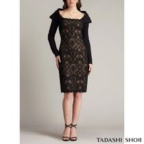 TADASHISHOJI SALE 襟付きレースカクテルドレス ブラック