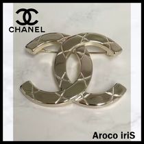 【ゴールドのロゴブローチ■□】CHANEL　ブローチ