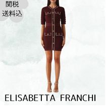 残り1点【ELISABETTA FRANCHI】クルーネックミニドレス☆タイト