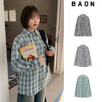 【BAON】[unisex] Cocheni Over Check Shirt