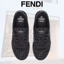 関税込【FENDI】Match Jacquard FF Suede Sneakers★Black★ロゴ