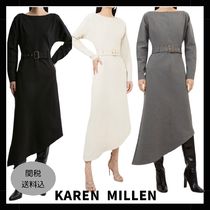 国内発・関税込【KAREN MILLEN】ウォーターフォールベルトドレス