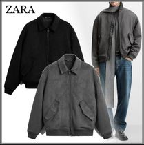 コーデの主役に ZARA フェイクスエード ボンバージャケット