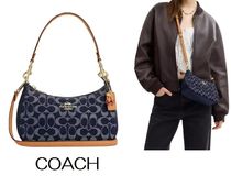 安心国内発送 COACH シグネチャー デニム テリ 2WAY ショルダー