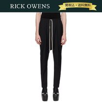 【関税・送料込】RICK OWENS ウール スリム ロングトラウザーズ