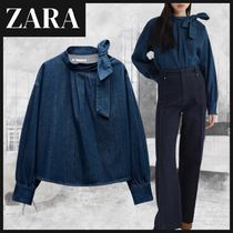 【ZARA】Z1975 デニムリボンシャツ