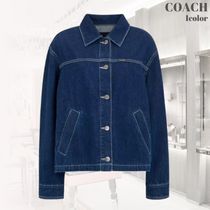 COACH デニムジャケット ボタン ステッチ コットン100％