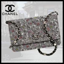 【花柄が魅力的】CHANEL チェーンウォレット