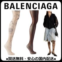 人気 BALENCIAGA　タトゥープリント ストレッチ チュール タイツ