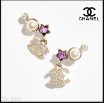 【可愛い♪】顔周りを明るい印象に♪CHANEL ピアス CCロゴ