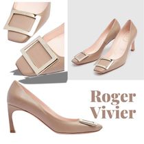 オケージョン★ROGER VIVIER★70mm Trompette leather pumps