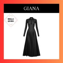 【GIANA】ROGERS ジャージー シャツドレス　ブラック