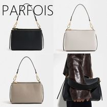 【PARFOIS】フェイクレザー ショルダーバッグ