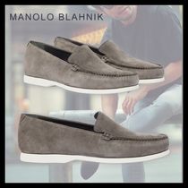 関税送料無料 MANOLO BLAHNIK Monaco スエード ローファー