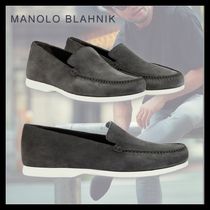 関税送料無料 MANOLO BLAHNIK モナコ スエード ローファー