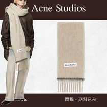 Acne Studios☆ブラック ナロー ウール モヘア マフラー