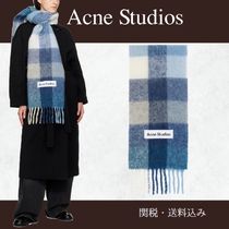 Acne Studios☆ブルー モヘア チェック マフラー