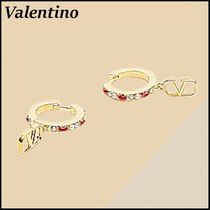 Valentino Outlet レディース ピアス Vロゴ ゴールド