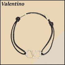 Valentino Outlet レディース Vロゴ レザーブレスレット ナッパ