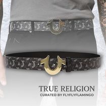 【TRUE RELIGION】モノグラム♪ホースシュー バックル ベルト