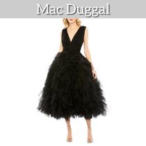 人気♪MAC DUGGAL★ボリューミーチュールスカート ミディドレス