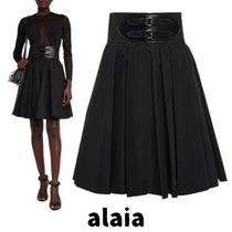 【ALAIA】ベルト付きコットンスカート