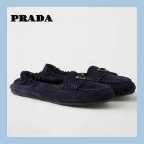 【PRADA】スエード ローファー ネイビー ウィメンズ プラダ