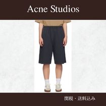 Acne Studios☆ブラック ロゴプリント ショートパンツ