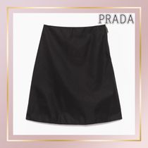 【送料込】PRADA Aライン ナイロン ミディスカート