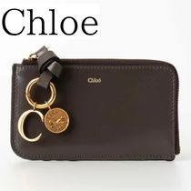 ■Chloe■シャイニーレザー製L字ファスナーALPHABETウォレット