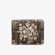 FENDI ミニ 三つ折り財布 花柄ウォレット ブラウン レディース