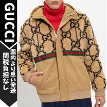 国内発【GUCCI】フード付き モノグラム ジップジャケット コンビ