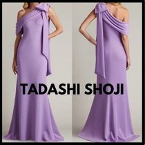 【TADASHI SHOJI】エレガント! リボン ショルダークレープドレス