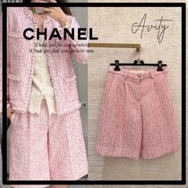 【春に着たい♪華やかピンクツイード】CHANEL ツイードショーツ