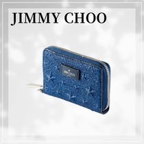 JIMMY CHOO☆ ダニー ネイビー メンズ ミニウォレット 星