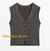 ☆日本未入荷*Massimo Dutti*新作*リネンニットベスト/BR☆