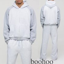 【boohoo】MAN カラーブロックジップフード付きトラックスーツ