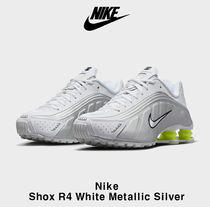 【Nike】 (W) Nike Shox R4 White Metallic Silver ★22-29★