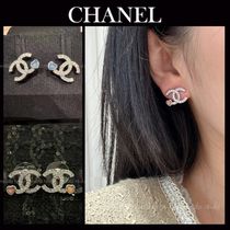 プチハートが可愛い☆【CHANEL】シャネル ロゴ ピアス