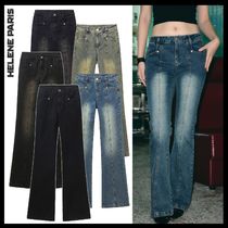 【HELENE PARIS】Washed Bootcut Denim Pants★韓国人気★追跡付