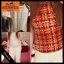 【アイコニックなデザイン★】HERMES Tシャツ Bolduc au Carre