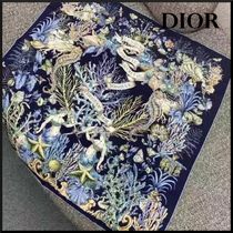 【使い方自由★】Dior Cabinet de la Mer 90 スクエアスカーフ