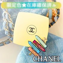 CHANEL【シャネル】ロゴ ケース付き コンパクトミラー 鏡