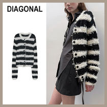 【DIAGONAL】STRIPE TAPE KNIT CARDIGAN☆25SS☆カーディガン