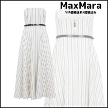 国内発送送関込【Max Mara】 Fervida ストライプ ミディドレ