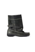 【OPEN YY】 BALLET SLOUCHY SHORT BOOTS, CHARCOAL